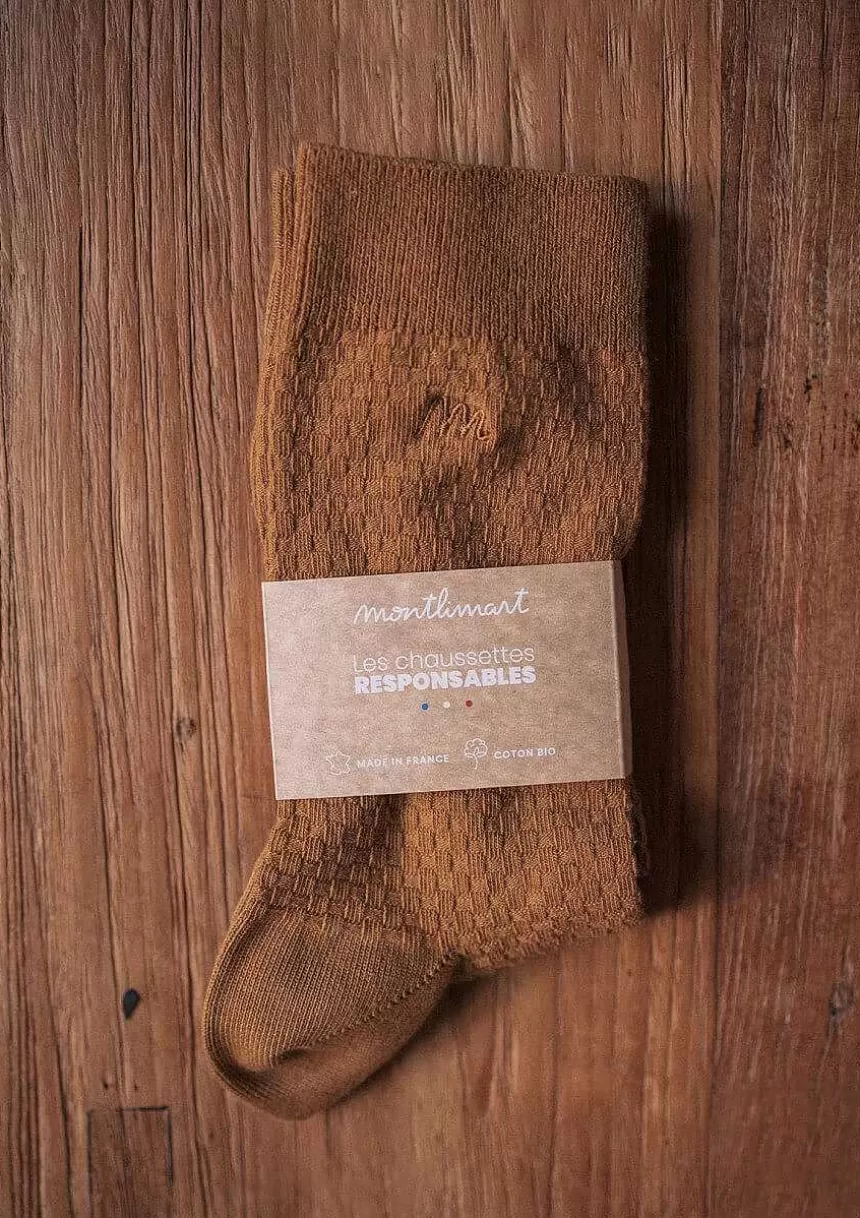 Montlimart Ceintures & Chaussettes>Chaussettes Alveole Ocre