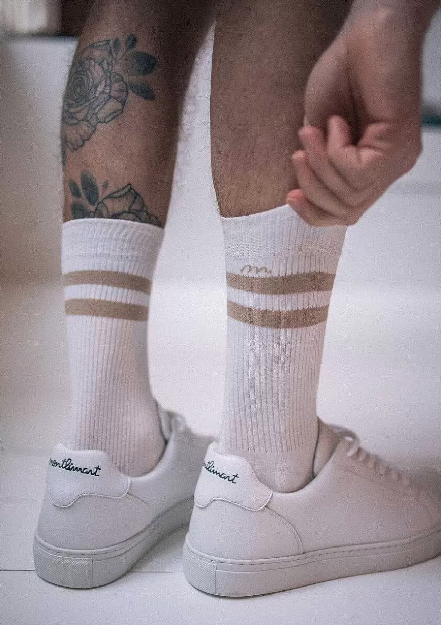 Montlimart Ceintures & Chaussettes>Chaussettes Tennis Beige