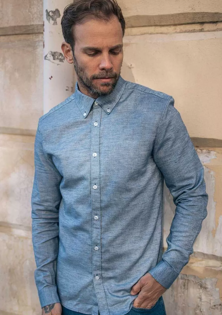 Montlimart Chemises>Chemise Centre-Ville Bleu Chine